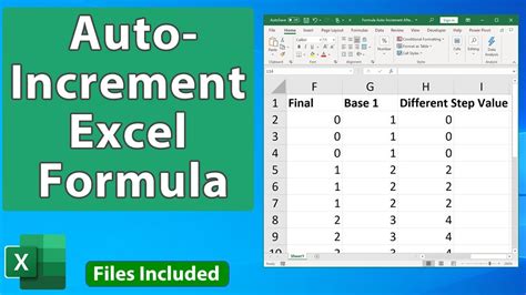 how to make auto increment in excel