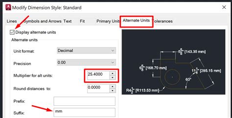 how to make autocad dimensions in inches