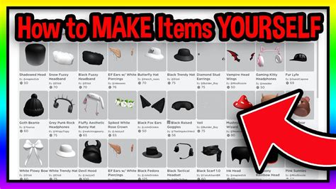 how to make avatar items in roblox mobile for free