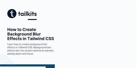 how to make background image blur in tailwind css