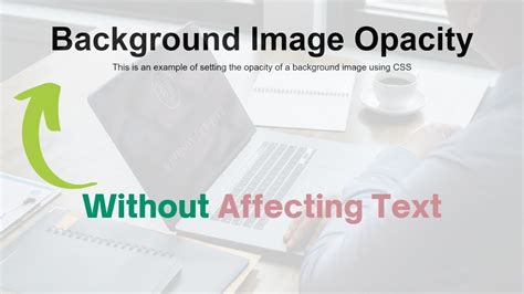 how to make background image opacity in html