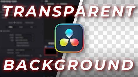 how to make background transparent in davinci resolve 19