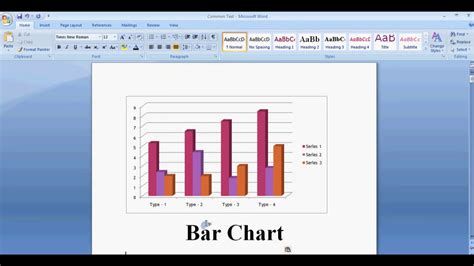 how to make bar graph on microsoft word