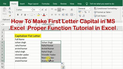 how to make big letter in excel