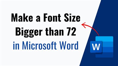 how to make bigger font in word