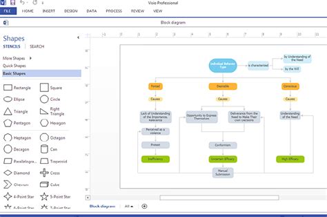 how to make block diagram in visio