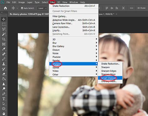 how to make blurry image sharp in photoshop