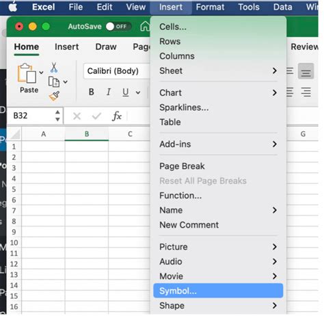 how to make bullet points in excel on mac