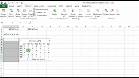 how to make calendar in excel cell
