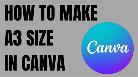 how to make canva a3