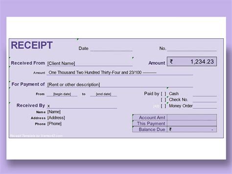 how to make cash receipt in excel