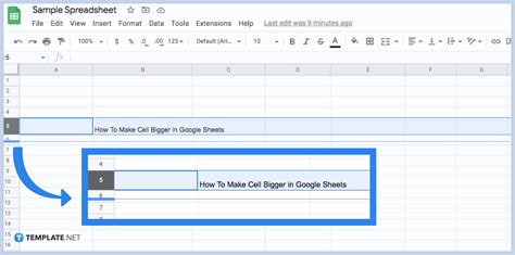 how to make cells bigger in excel google sheets