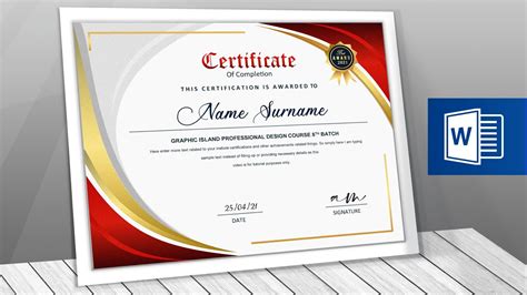 how to make certificate for project template