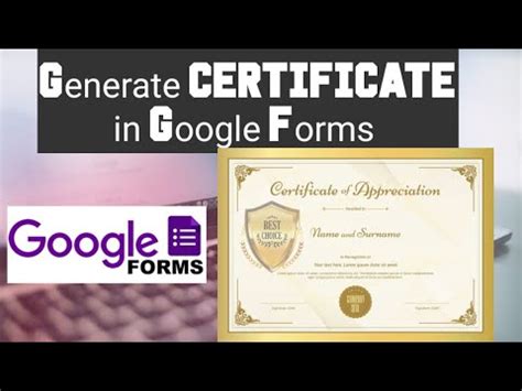 how to make certificate from google form