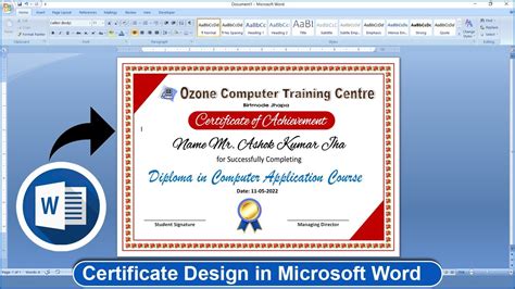 how to make certificate in ms word 2010