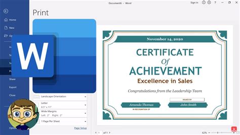 how to make certificate in ms word 2013