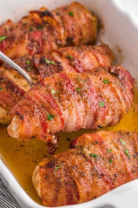how to make chicken wrapped in bacon with cheese