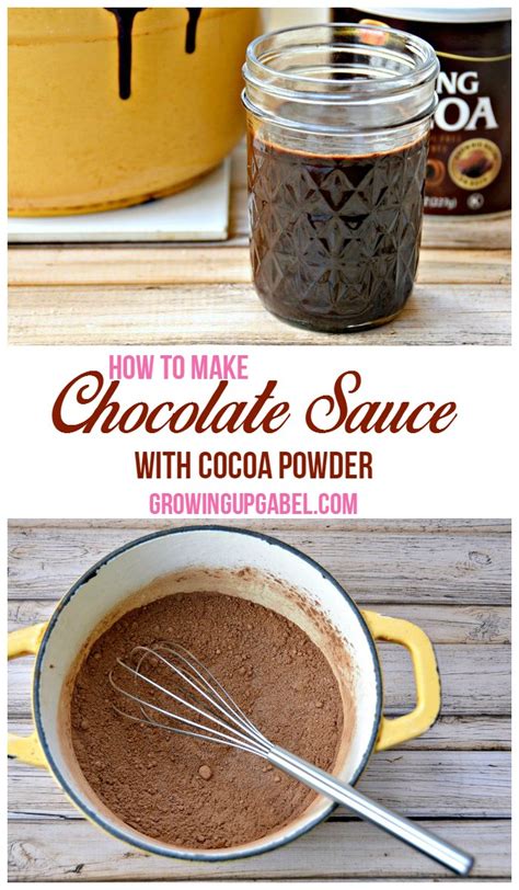 how to make chocolate sauce with cocoa powder in microwave