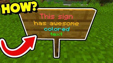 how to make colored text in minecraft signs