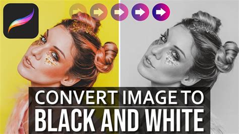 how to make colours black and white in procreate