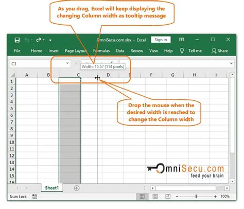 how to make column wider excel