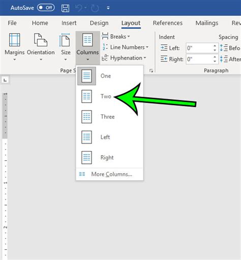 how to make columns in microsoft word 365