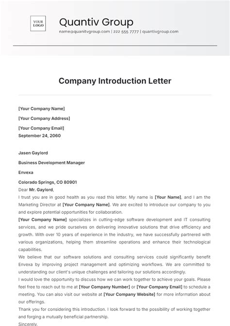 how to make company introduction