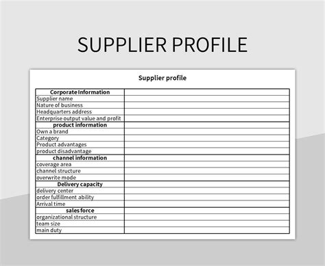 how to make company profile in excel sheet