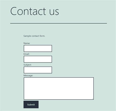 how to make contact page in wordpress