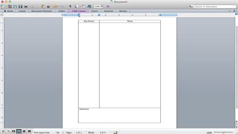 how to make cornell notes on microsoft word