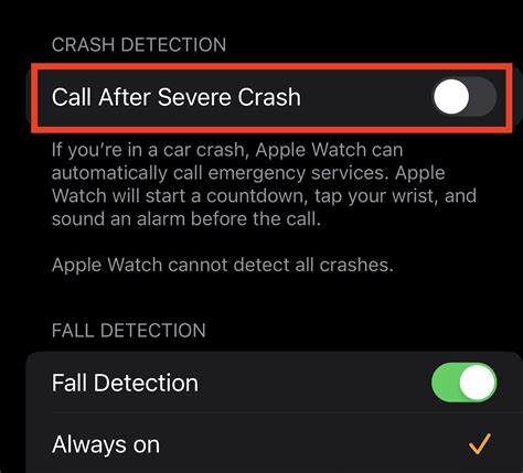how to make crash detection go off on iphone