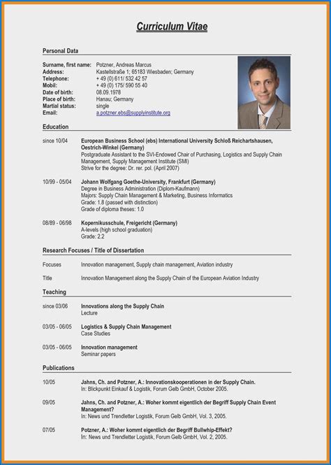 how to make curriculum vitae in microsoft word