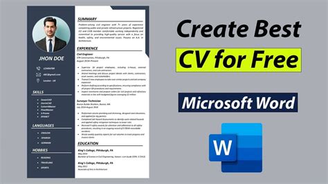 how to make curriculum vitae in word