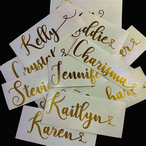 how to make custom name stickers