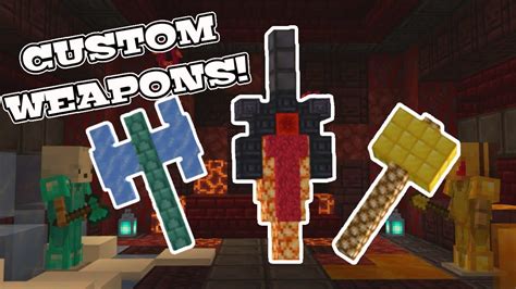 how to make custom weapons in minecraft java