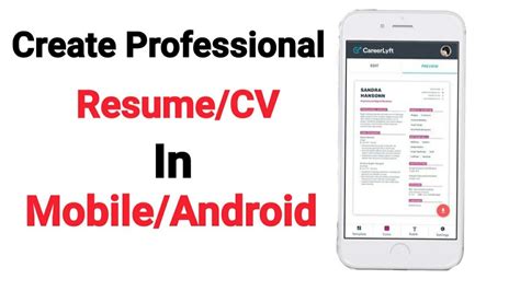 how to make cv in word in mobile