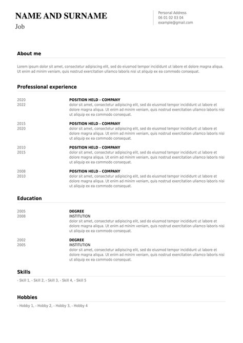 how to make cv without word