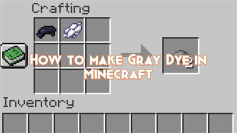 how to make dark grey dye in minecraft java