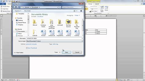 how to make data source in ms word