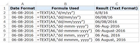 how to make date in excel as text