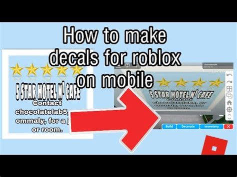 how to make decals on roblox bloxburg mobile