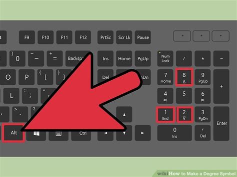 how to make degree symbol on keyboard pc
