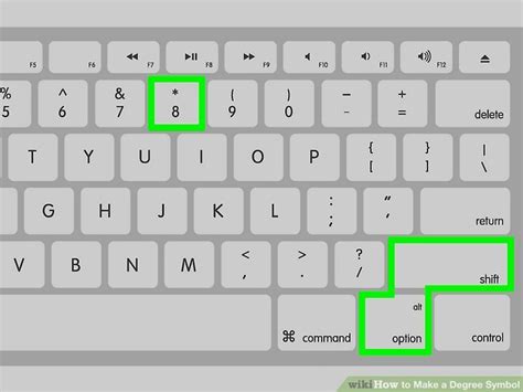 how to make degree symbol on macbook keyboard