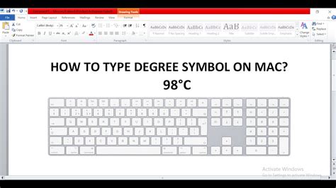 how to make degrees sign on keyboard mac