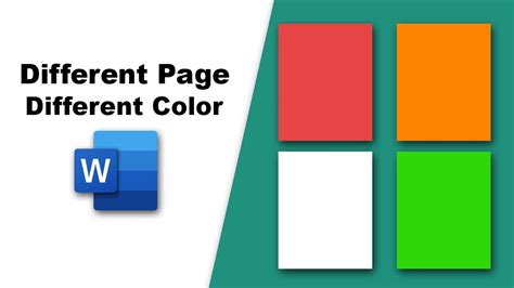how to make different page color in word