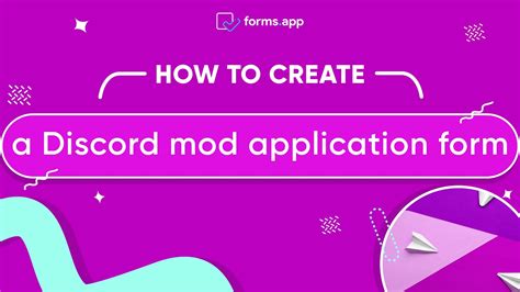 how to make discord mod applications