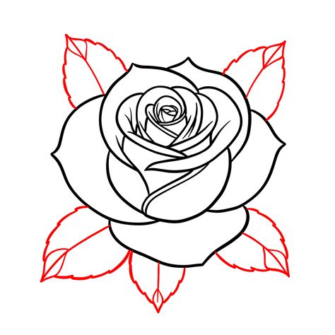 how to make draw a rose