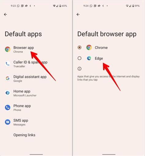how to make edge not default browser