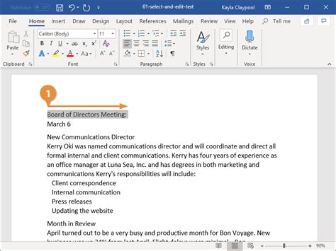 how to make edit in word document