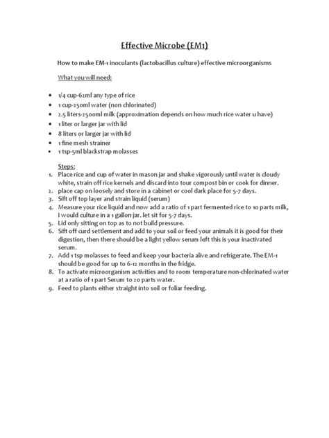 how to make effective microorganisms pdf